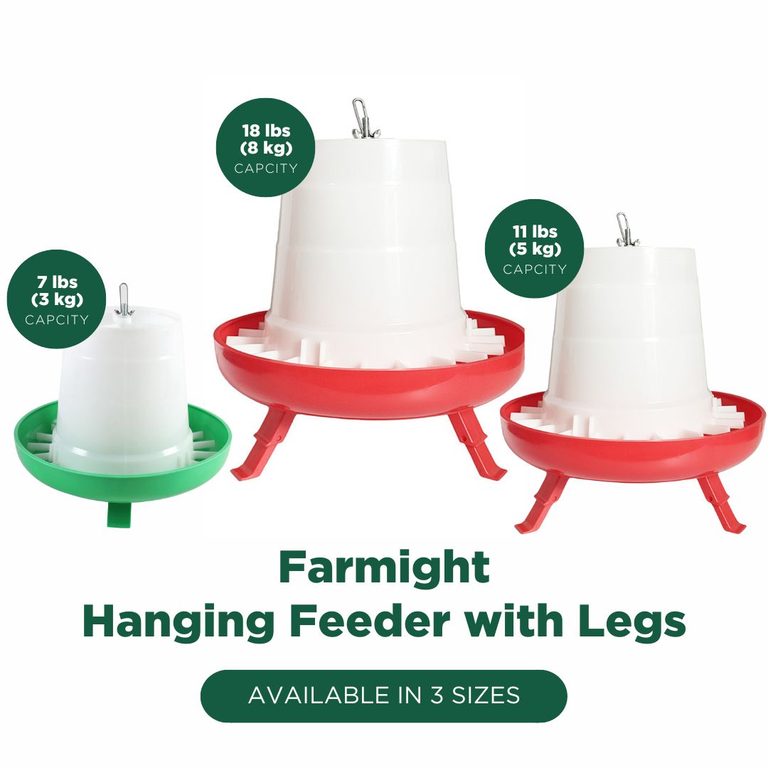 Farmight Open Top Hanging Feeder with Legs, 2 colors, 3 sizes