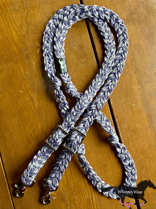 8ft Lilac Camo Braided Reins
