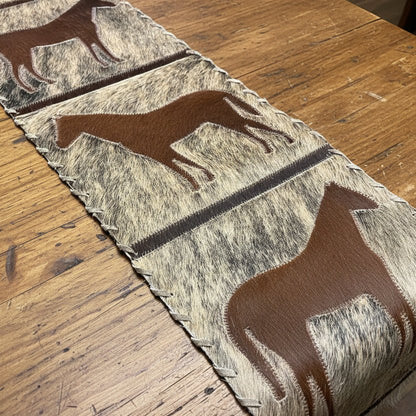 Horse with Laced Border Table Runner