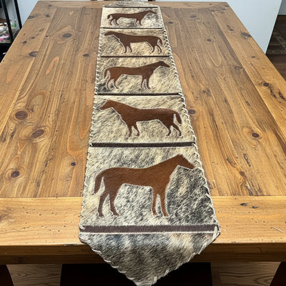 Horse with Laced Border Table Runner
