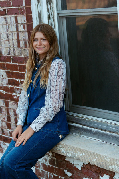 Horseshoe Print Blouse