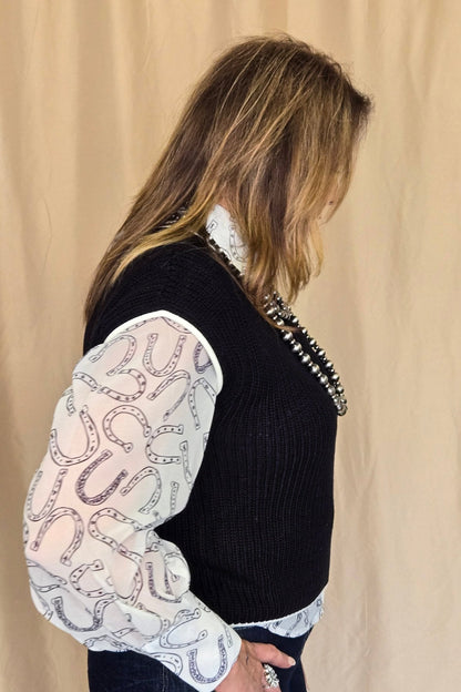 Horseshoe Print Blouse