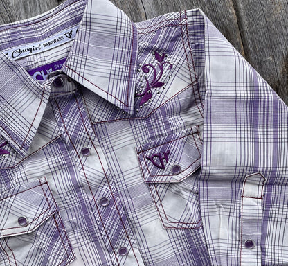 Lavender Toddler Western Shirt