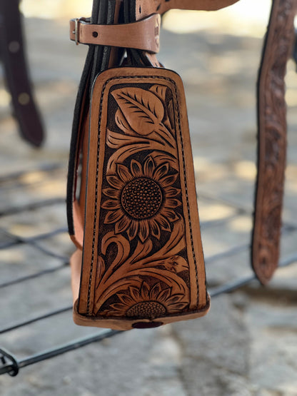 Sunflower with cow suede ALL-AROUND Saddle