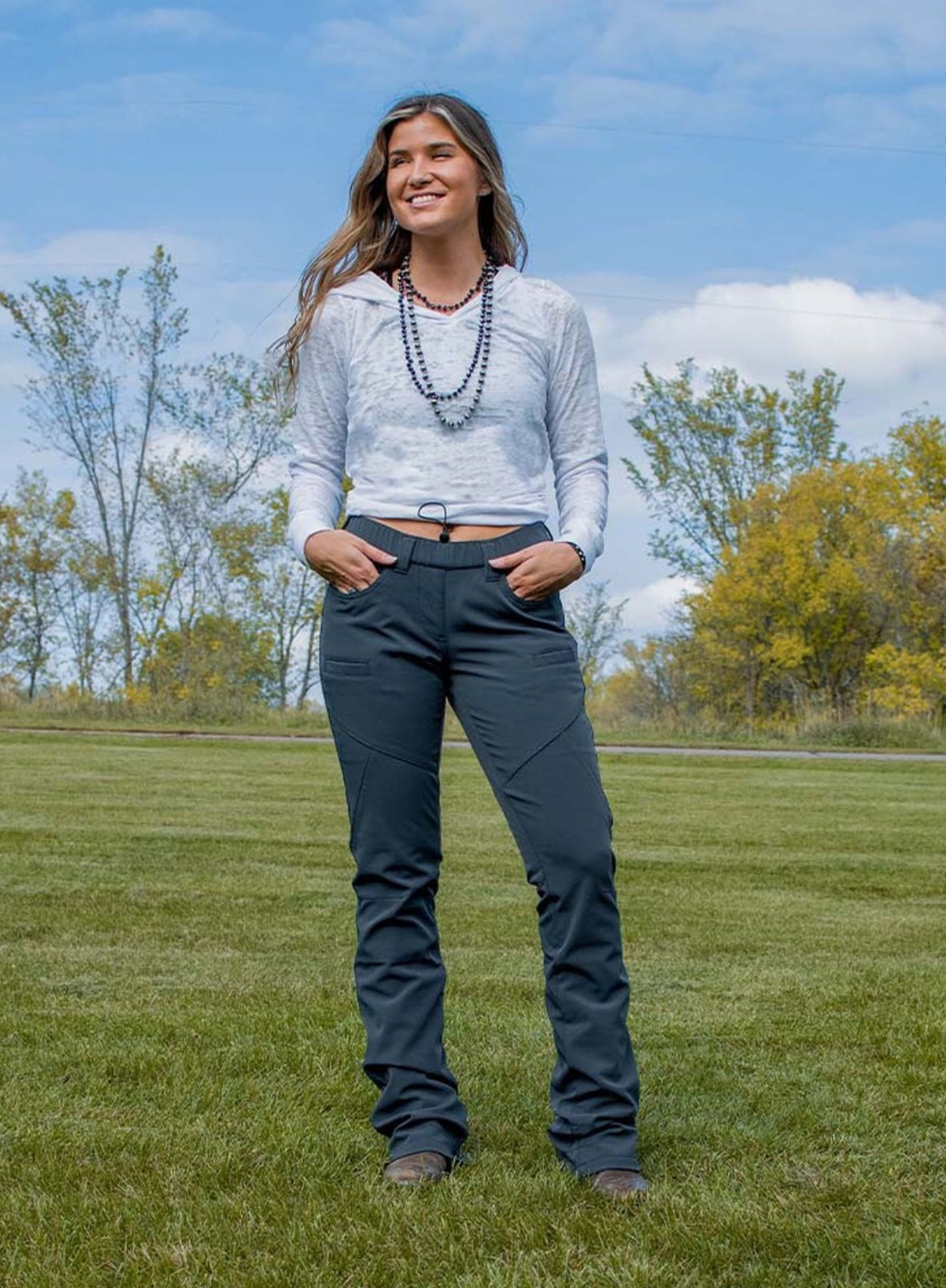 Charcoal Cowgirl Tuff Work Hard Play Hard