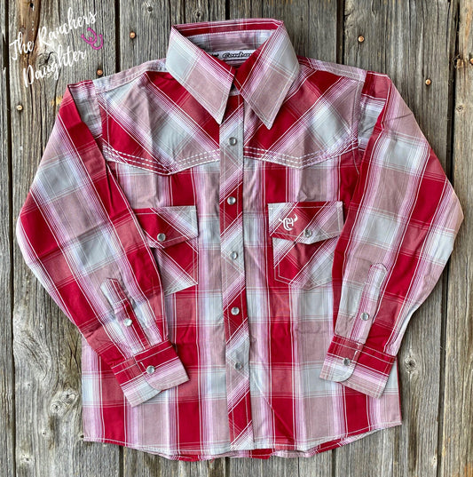 Red Plaid Men’s Western Shirt