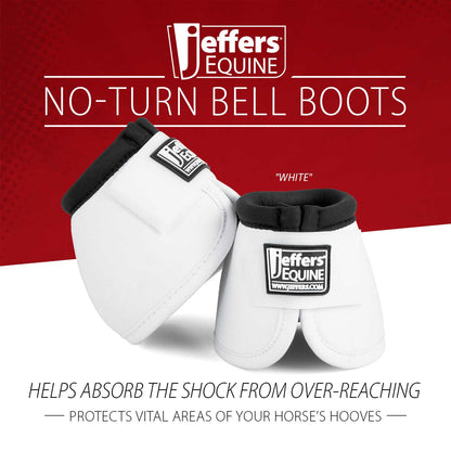 Jeffers No-Turn Bell Boots for Horses, Solid Colors, 2 Count
