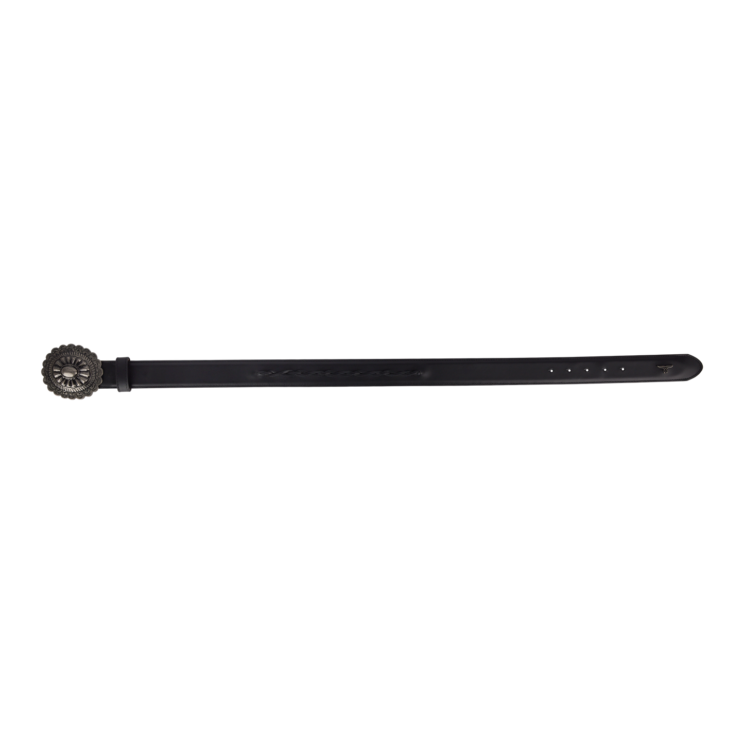 1.5 Woven Belt with Round Buckle-Jet Black