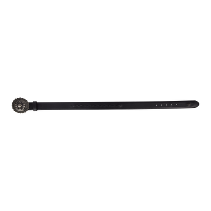 1.5 Woven Belt with Round Buckle-Jet Black