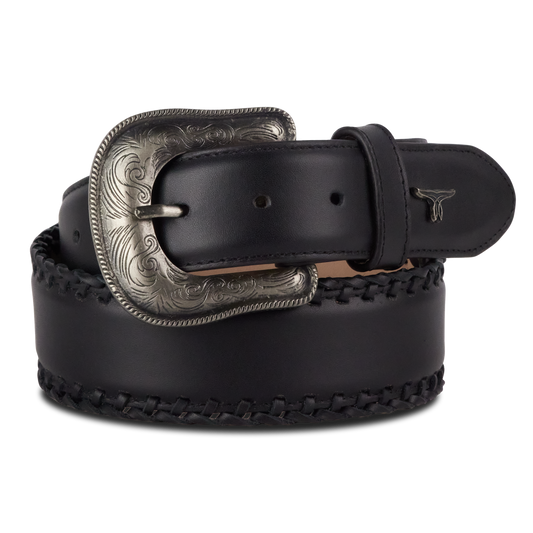 1.5 Woven Belt with Single Buckle-Jet Black