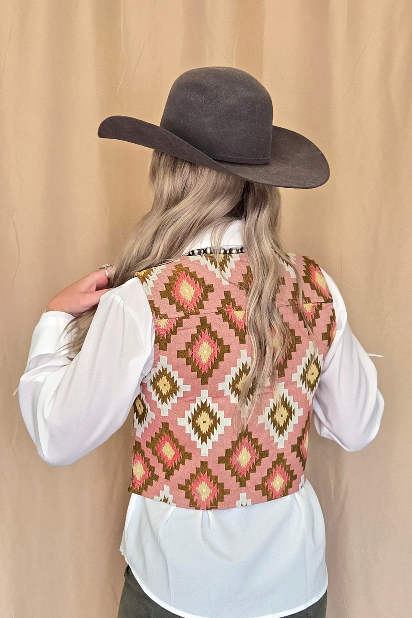 Pink Southwest Tapestry Vest