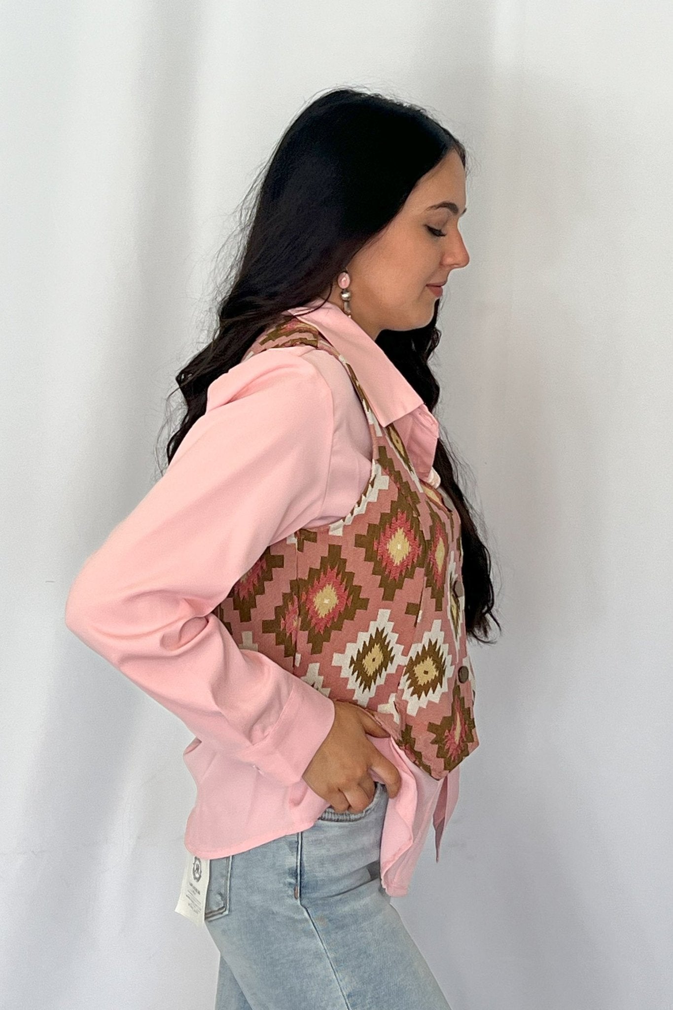 Pink Southwest Tapestry Vest