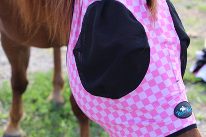 Checks Out (Pink/Pink) Fly Mask