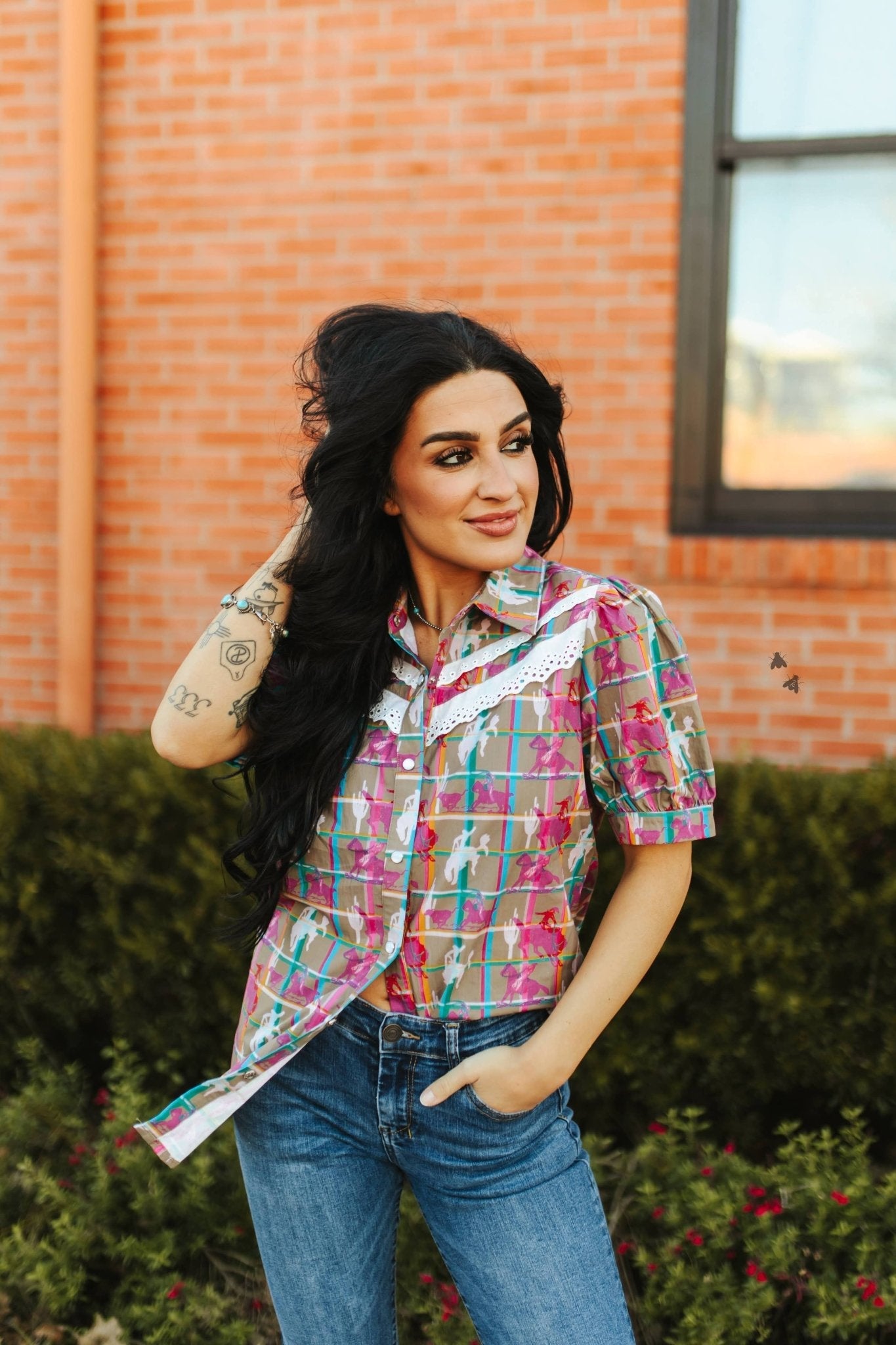 Plaid Posse Top