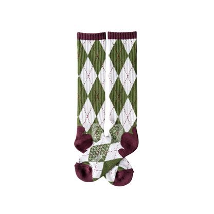 The Lucky 3 Pack | Retro Argyle Maverick Performance Boot Socks