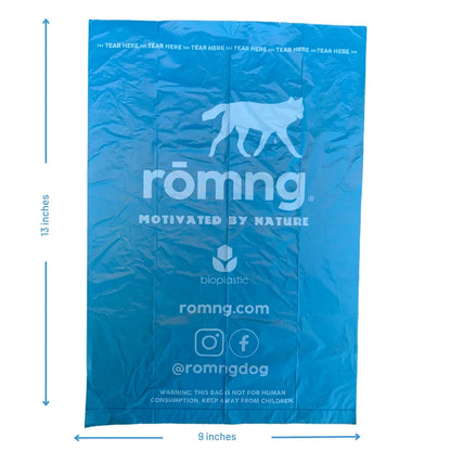 bio-based dog poop bags + bamboo dispenser
