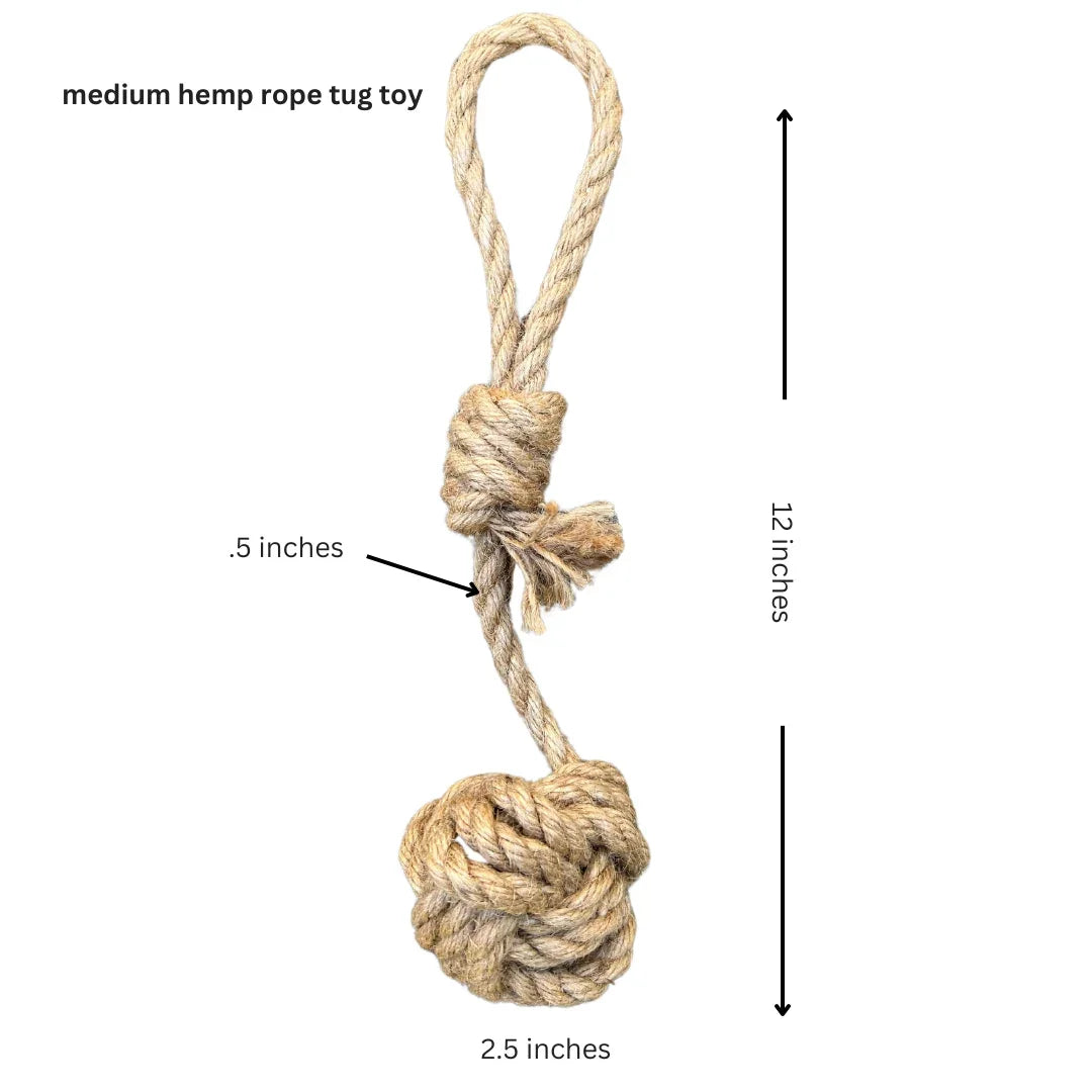 hemp rope dog tug toy