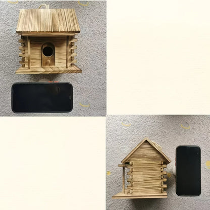 DecorBites™ Rustic Wooden Birdhouse for Hummingbirds & Small Birds
