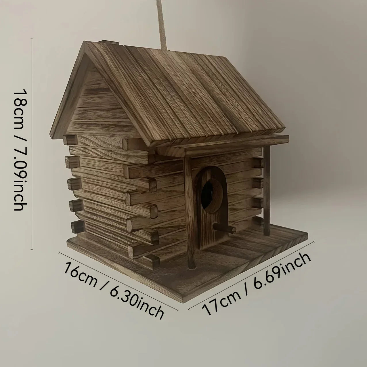 DecorBites™ Rustic Wooden Birdhouse for Hummingbirds & Small Birds