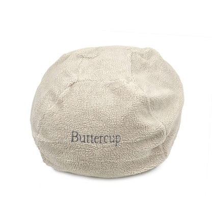 Sherpa Puff Ball Bean Bag Pet Bed