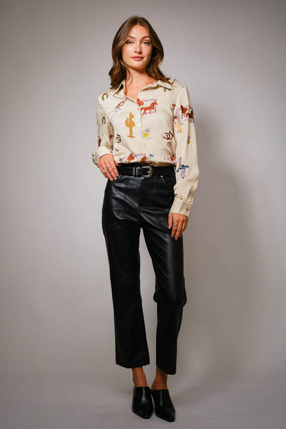She's Western Embroidered Shirt