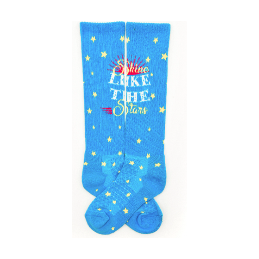 Shine Like The Stars Turquoise Performance Socks