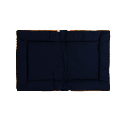 Shinola Brand Stripe Comfort Cushion Berber Dog Bed Rust