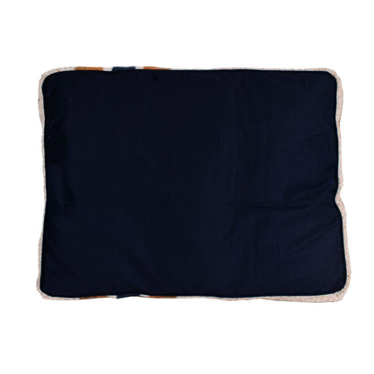 Shinola Brand Stripe Napper Pillow Berber Dog Bed Oatmeal