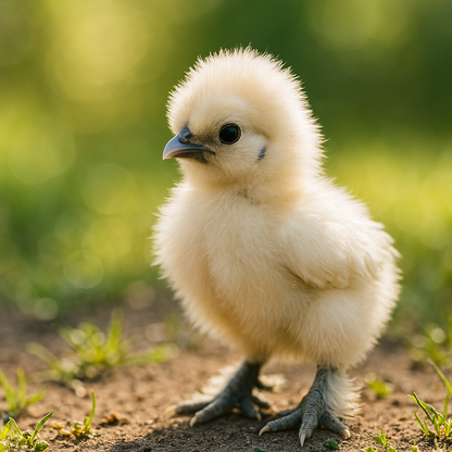 White Silkie Bantam Chicks