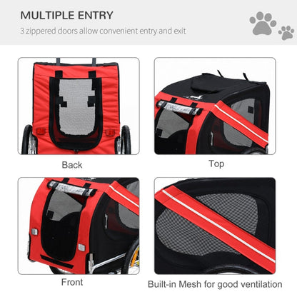 Bike Trailer Cargo Cart for Dogs and Pets