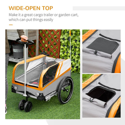 Pet Bike Trailer 2-in-1 Travel Stroller