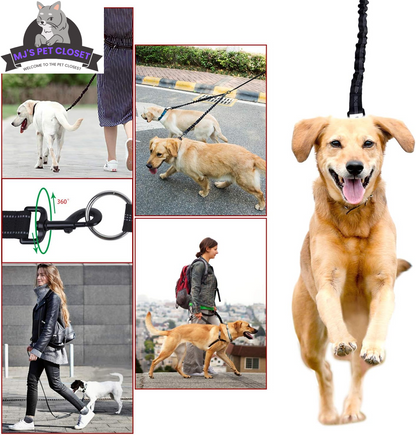 Walk Your Dogs in Style! 🐾✨ Check Out Our 360° Swivel Double Dog Leash - No Tangles, Maximum Comfort! Perfect for Two Pups Up to 200lbs! 🐶❤️