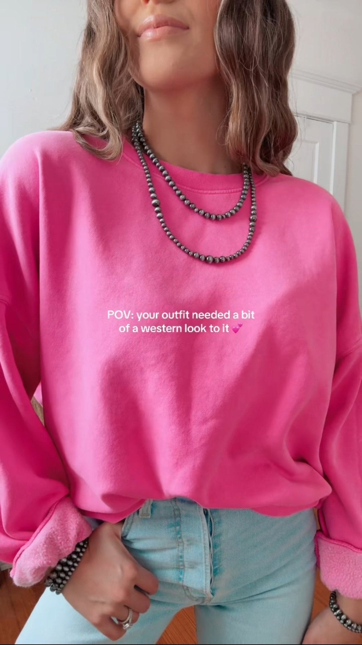 Western Faux Sterling Pearl Necklace Set | Layered 18" & 22" Graduated Bead Duo